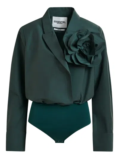 Essentiel Antwerp Flower-embellishment Shirt In Green