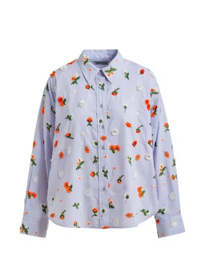 Essentiel Antwerp Flower-embroidered Shirt In Multi