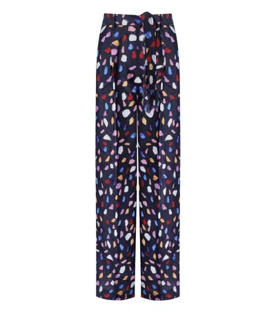 ESSENTIEL ANTWERP FRANKRIJK NAVY BLUE WIDE LEG PANTS