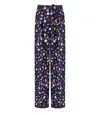 Essentiel Antwerp Frankrijk Navy Blue Wide Leg Trousers In Multi