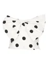 Essentiel Antwerp Polka Dot Bandeau Top In Blanco