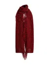 Essentiel Antwerp Fringe-detail Blanket Scarf In Red