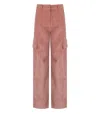 Essentiel Antwerp Gazou Pink Cargo Trousers In Pink