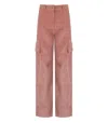 Essentiel Antwerp Gazou Pink Cargo Pants In Pink