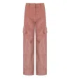Essentiel Antwerp Gazou Pink Cargo Pants In Multi