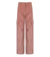 Essentiel Antwerp Gazou Pink Cargo Trousers In Pink