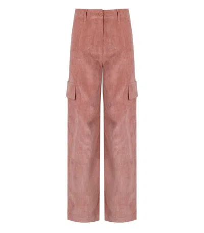 Essentiel Antwerp Gazou Pink Cargo Trousers