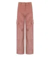Essentiel Antwerp Gazou Pink Cargo Trousers In Pink