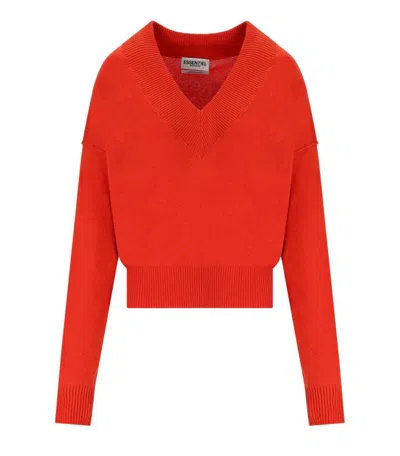 Essentiel Antwerp Gecko Orange Sweater In Red
