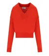 Essentiel Antwerp Gecko Orange Sweater In Red