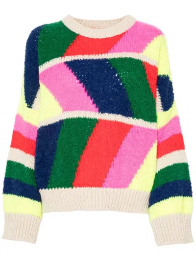 Essentiel Antwerp Geometric Intarsia-knitted Sweater In Multicolour