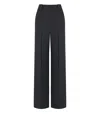 Essentiel Antwerp Gorror Black Wide Leg Trousers In Black