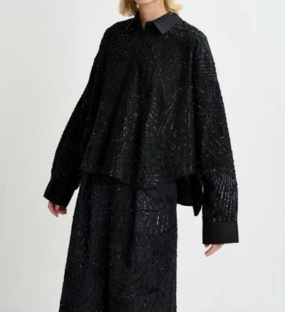 Essentiel Antwerp Gibra Sequined Blouse In Black