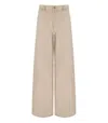 ESSENTIEL ANTWERP ESSENTIEL ANTWERP  GINORMOUS ECRU WIDE LEG TROUSERS