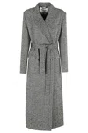 Essentiel Antwerp Glide Maxi Length Coat In Black
