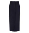 Essentiel Antwerp Glossary Navy Blue Midi Skirt