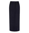 Essentiel Antwerp Glossary Navy Blue Midi Skirt
