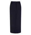Essentiel Antwerp Glossary Navy Blue Midi Skirt
