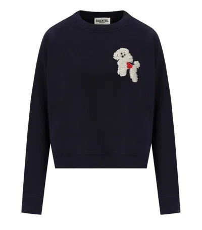 Essentiel Antwerp Goggy Navy Blue Sweatshirt