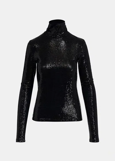 Essentiel Antwerp Gong Turtleneck Top In Black