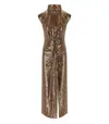 ESSENTIEL ANTWERP ESSENTIEL ANTWERP  GONNAK GOLD MIDI DRESS