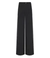 Essentiel Antwerp Gorror Black Wide Leg Trousers In Black