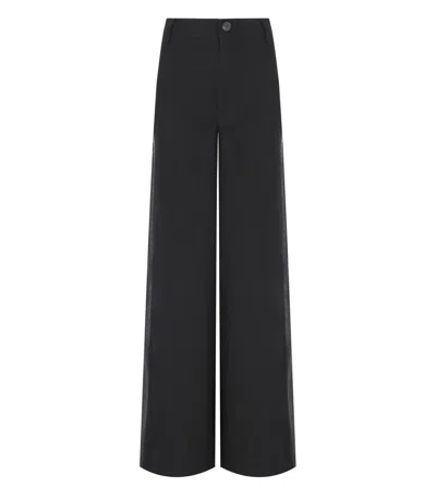 ESSENTIEL ANTWERP ESSENTIEL ANTWERP GORROR BLACK WIDE LEG TROUSERS