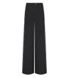Essentiel Antwerp Gorror Black Wide Leg Trousers In Black