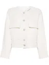Essentiel Antwerp Tweed Short Jacket In White
