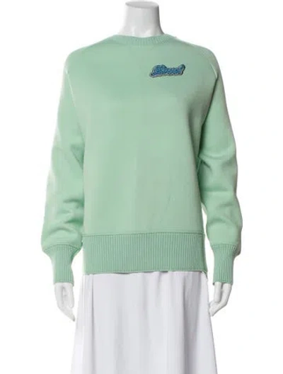Pre-owned Essentiel Antwerp Graphic Print Crew Neck Sweatshirt In Green