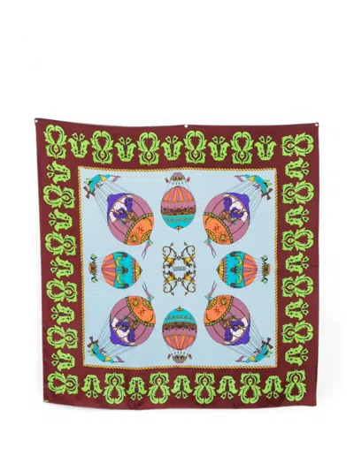 Essentiel Antwerp Graphic-print Silk Scarf In Multi