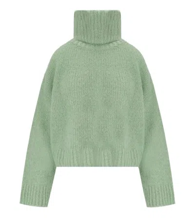 Essentiel Antwerp Griffin Green Turtleneck Jumper