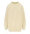 Essentiel Antwerp Grive Ecru Crewneck Sweater In White