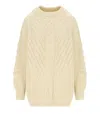 Essentiel Antwerp Grive Ecru Crewneck Sweater In Neutral