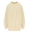 Essentiel Antwerp Grive Ecru Crewneck Sweater In Neutral