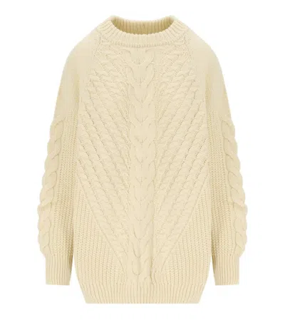 Essentiel Antwerp Grive Ecru Crewneck Sweater In Neutral