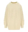 Essentiel Antwerp Grive Ecru Crewneck Sweater In Multi