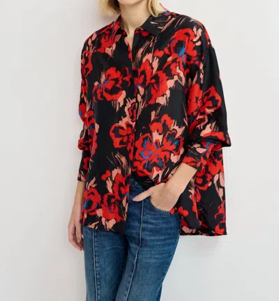 Essentiel Antwerp Gwendolyn Silk Shirt In Black Combo