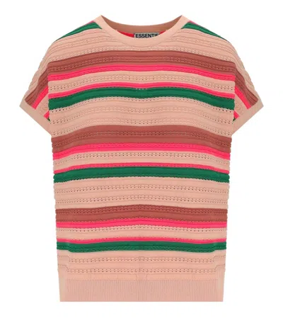 Essentiel Antwerp Hali Multicolored Knitted Top In Animal Print