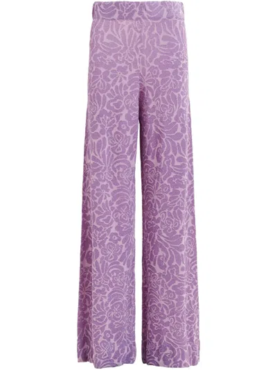 Essentiel Antwerp Halready High-waisted Trousers In Purple