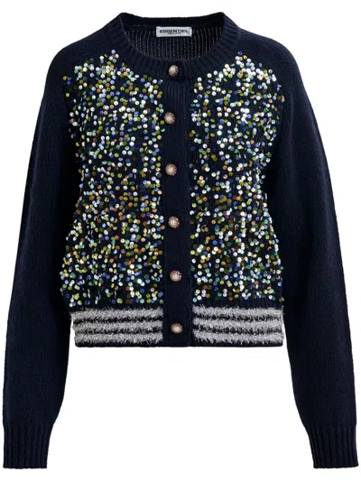 Essentiel Antwerp Halter Cardigan In Blue