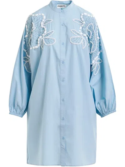 Essentiel Antwerp Hanana Shirt Dress In Blue