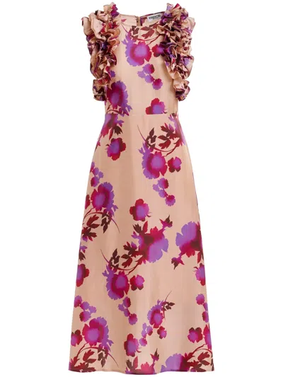 Essentiel Antwerp Hancun Midi Dress In Pink