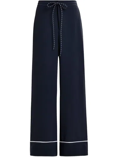 Essentiel Antwerp Hand Trousers In Ds33 Dark Blue/white