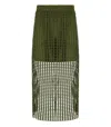 Essentiel Antwerp Handkerchief Khaki Midi Skirt
