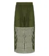 Essentiel Antwerp Handkerchief Khaki Midi Skirt