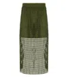 Essentiel Antwerp Handkerchief Khaki Midi Skirt