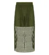 Essentiel Antwerp Handkerchief Sequin Mesh Skirt With Removable Shorts In Green