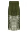 Essentiel Antwerp Handkerchief Khaki Midi Skirt In Multi