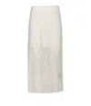 Essentiel Antwerp Handkerchief Mesh Embellished Beads Skirt In White